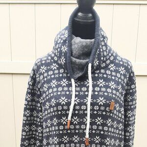 NAKETANO WELLEPRINZ Cowl Neck Heavy Sweater Measurements Below Winter, Outdoors